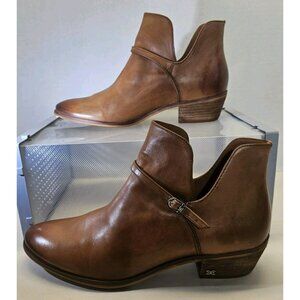 Sam Edelman Women's Palmer Cognac Leather Ankle Booties Size 11 M